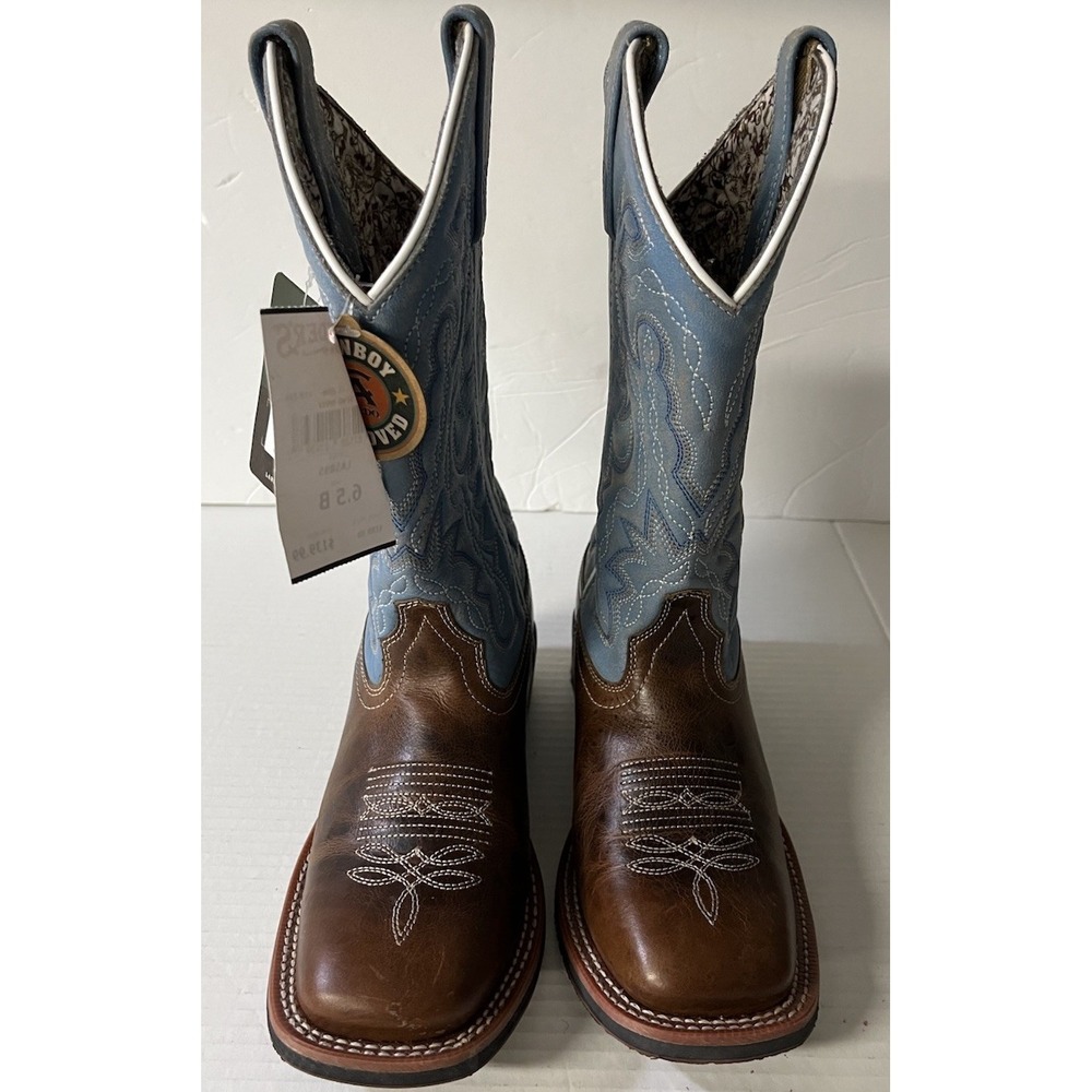 Laredo Western Boots Womens 11" Pull On Darla Square Honey 5895 Sz 6.5 B